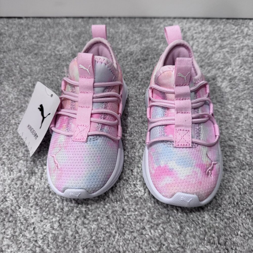 Girls Size 7 Toddler Puma Softride One4All Slip On Pink Sneakers, NWT - Picture 2 of 8